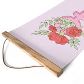 Affiche textile Signe de Vénus avec fleurs 