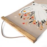 Affiche textile Colombe de la paix avec petites fleurs - Bloom 