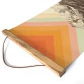 Affiche textile Bodart - Paysage de montagne rétro 
