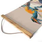 Affiche textile Velociraptor - Braun 