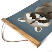 Stoffbild Waschbär - Braun 