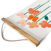 Stoffbild Kleine Blumen in Peach-Farben - Kubistika 