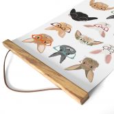 Stoffbilder Hasen mit Brillen - Melin 