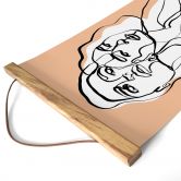Stoffbild Line Art Porträt von zwei Frauen - Treechild 