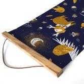 Stoffbild Waldtiere in der Nacht - UN Designs - Panorama 