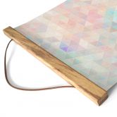 Stoffbild Bunte Mosaik-Dreiecke - Jaszke - Quadratisch 