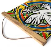 Stoffbild Bunte Friedenstaube - Inspiriert von Matisse - Zamart - Quadratisch 