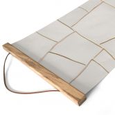 Affiche textile Motif abstrait de fissures en beige | Motif de pierres naturelles - Alma - Panorama 