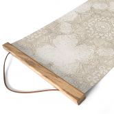 Stoffbild Elegantes Mandala in Sandgold - Bloomery Decor - Panorama 