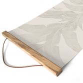 Stoffbild Urban Jungle Tropenblätter Creme - Bloomery Decor - Panorama 