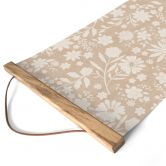 Stoffbild Vintage Blumen in Leinenoptik - Bloomery Decor - Panorama 