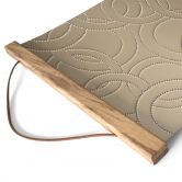 Stoffbild Abstrakte Ringe beige - Grande - Quadratisch 