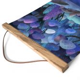 Textile poster enchanted forest in midnight blue - DigitalArtsi 