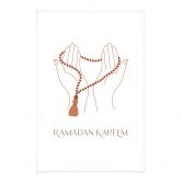 Textile poster Ramadan Kareem hands 