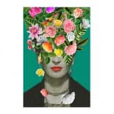 Canvas, Banner, Textile poster Frida Floral Studio - Portrait Frida 