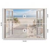 Fototapete Fensterblick Strand Meer Natur 