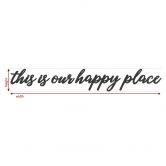 Decoratieletters - Mahonie fineer  - This is our happy place 