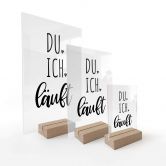 Tischaufsteller Du, Ich, Läuft 
