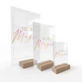 Spruch Tischaufsteller - Feel the magic - transparent 