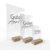 Tischaufsteller Guten Appetit - transparent 