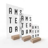 Tischaufsteller Typografie Amsterdam 