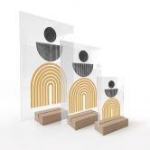 Tischaufsteller Abstrakte Komposition mit Kreis und Halbbogen - The Miuus Studio 