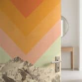 Retro mountain landscape door film - Bodart - Self-adhesive door decoration 