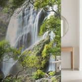 Door film waterfall in the forest - Photo - Self-adhesive door decoration 