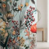 Door foil spring meadow with flowers - Jaszke - Self-adhesive door decoration 