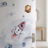 Türfolie Kinderzimmer - Weltraum - Kvilis - Selbstklebende Türdeko 
