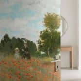 Türfolie Mohnfeld bei Argenteuil - Monet - Selbstklebende Türdeko 