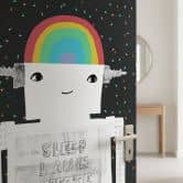 Door foil rainbow robot Sleep Laugh Create - Treechild 