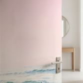 Door film Pink sky over the sea - Sisi & Seb - Self-adhesive door decoration 