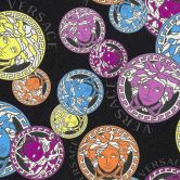 Versace Home Luxus Tapete Medusa Designer Vliestapete Bunt Schwarz Mustertapete 