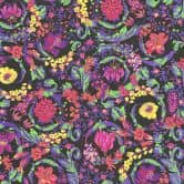 Versace Home Tapete Bunt Schwarz Lila Rosa floral Designer Blumen Vliestapete Luxus 