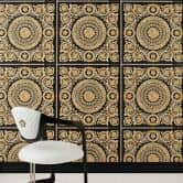 Versace wallpaper Vliestapete Heritage Barocktapete mit Ornamenten schwarz, gold, creme 
