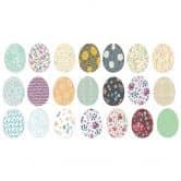 Sticker mural Set d'œufs de Pâques multicolores (21 pièces) 