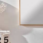 Wandspiegel gold gebogen - Glasgow - 30x90 cm 