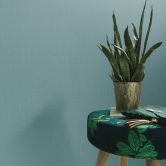 Moderne PVC-freie Uni-Vliestapete in türkis 