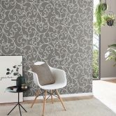 Ornamenttapete Opus braun 