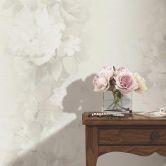 Vliestapete, Blumenmotivtapete Aurora helltaupe 
