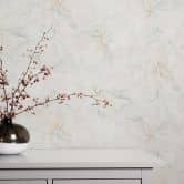 Vliestapete, Blumenmotivtapete Aurora beige 