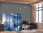 Paravent, Raumteiler freistehend, Trennwand - Aerial Landscapes: Rays Illuminating Fluffy Cloud Formations 