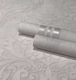 Vliestapete mit ornamentalem Damask-Motiv Grau Ornamental  