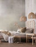 Vliestapete mit textilem Uni beige Struktur 