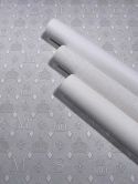 Non-woven wallpaper textured plain modern in white  