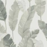Papier peint Feuilles Vert Blanc Jungle Papier peint intissé Palmiers Échantillon Papier peint mural 