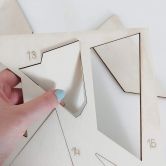 Houten Wanddecoratie Vos Puzzel Mahoniefineer 