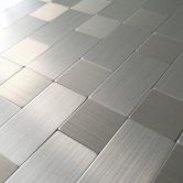 3D Fliesenaufkleber Mosaikmuster Metall - 30,5 x 30,5 cm 