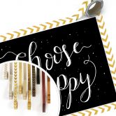 Poster Choose Happy - schwarz negativ 